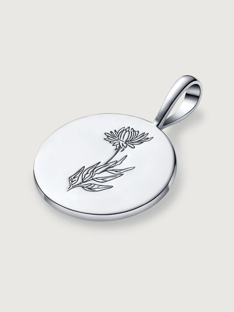 Colier din Argint Birthflower Bloom Silver - September Aster