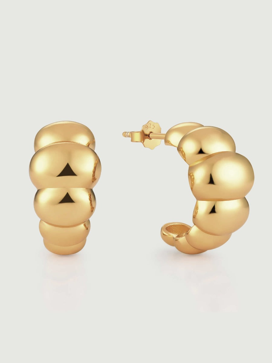 Cercei din Argint Gold Bold Bloom