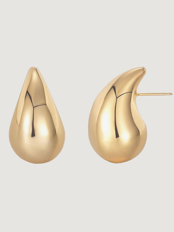 Cercei din Argint Gold Liquid Glow