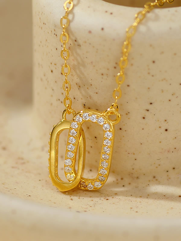 Colier din Argint Gold Radiant Unity