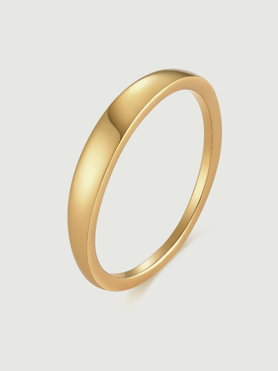 Inel din Argint Lustrous Curve Band