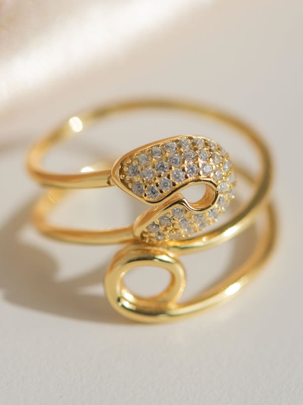 Inel din Argint Gold Infinite Pulse