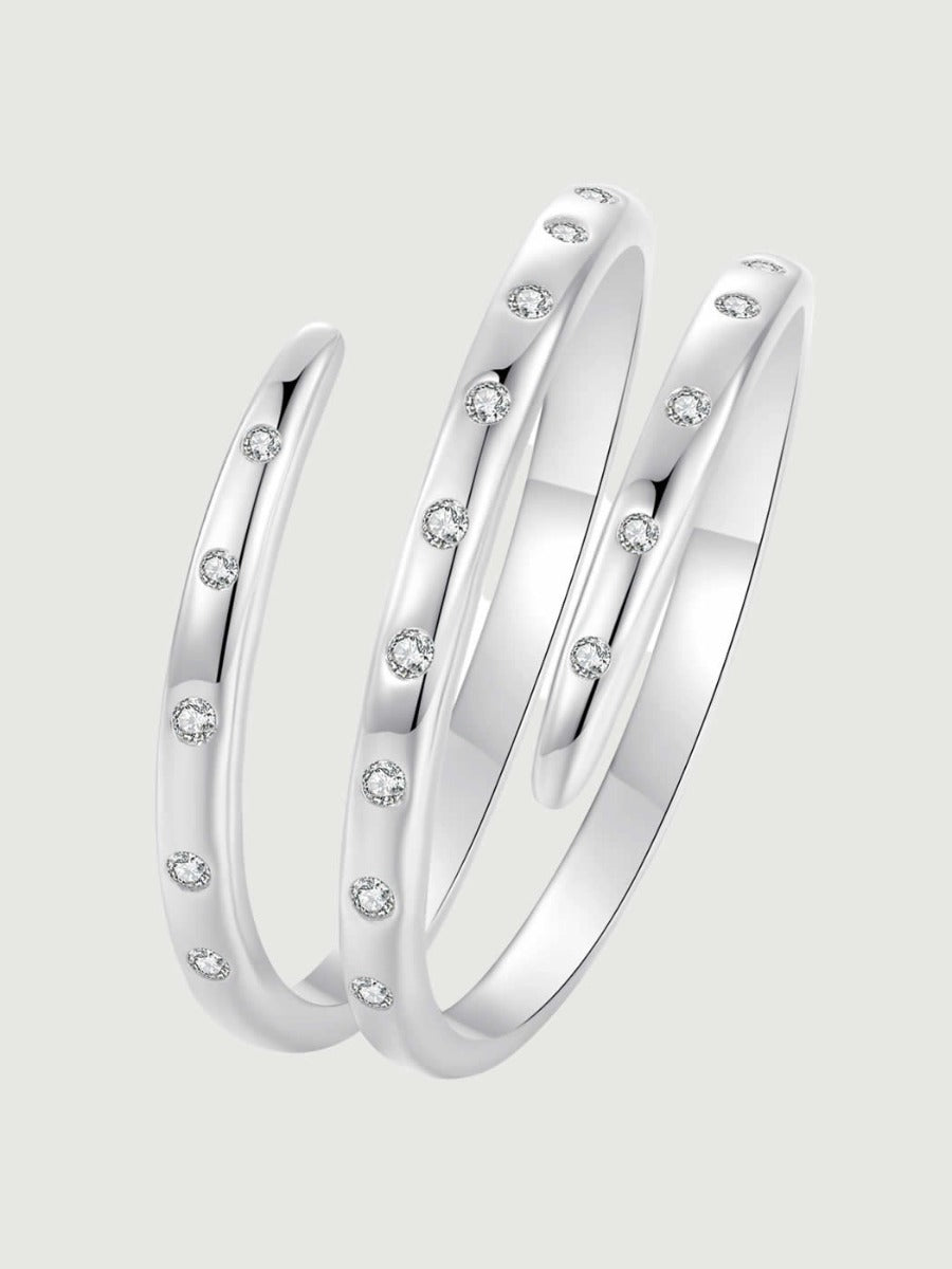 Inel din argint 925 cu zirconii design elegant