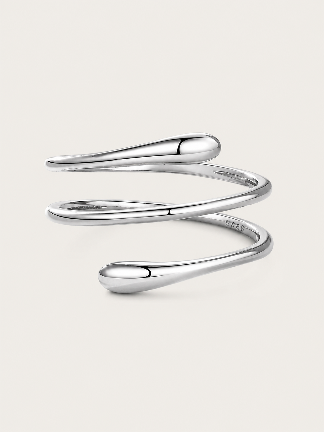 Inel din argint 925 design fluid minimalist elegant