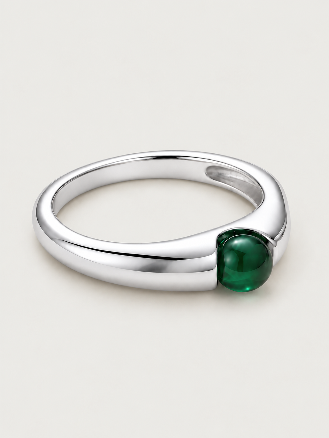 Inel din Argint Green Orb