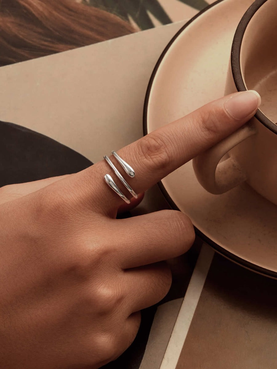 Inel din argint minimalist cu design modern