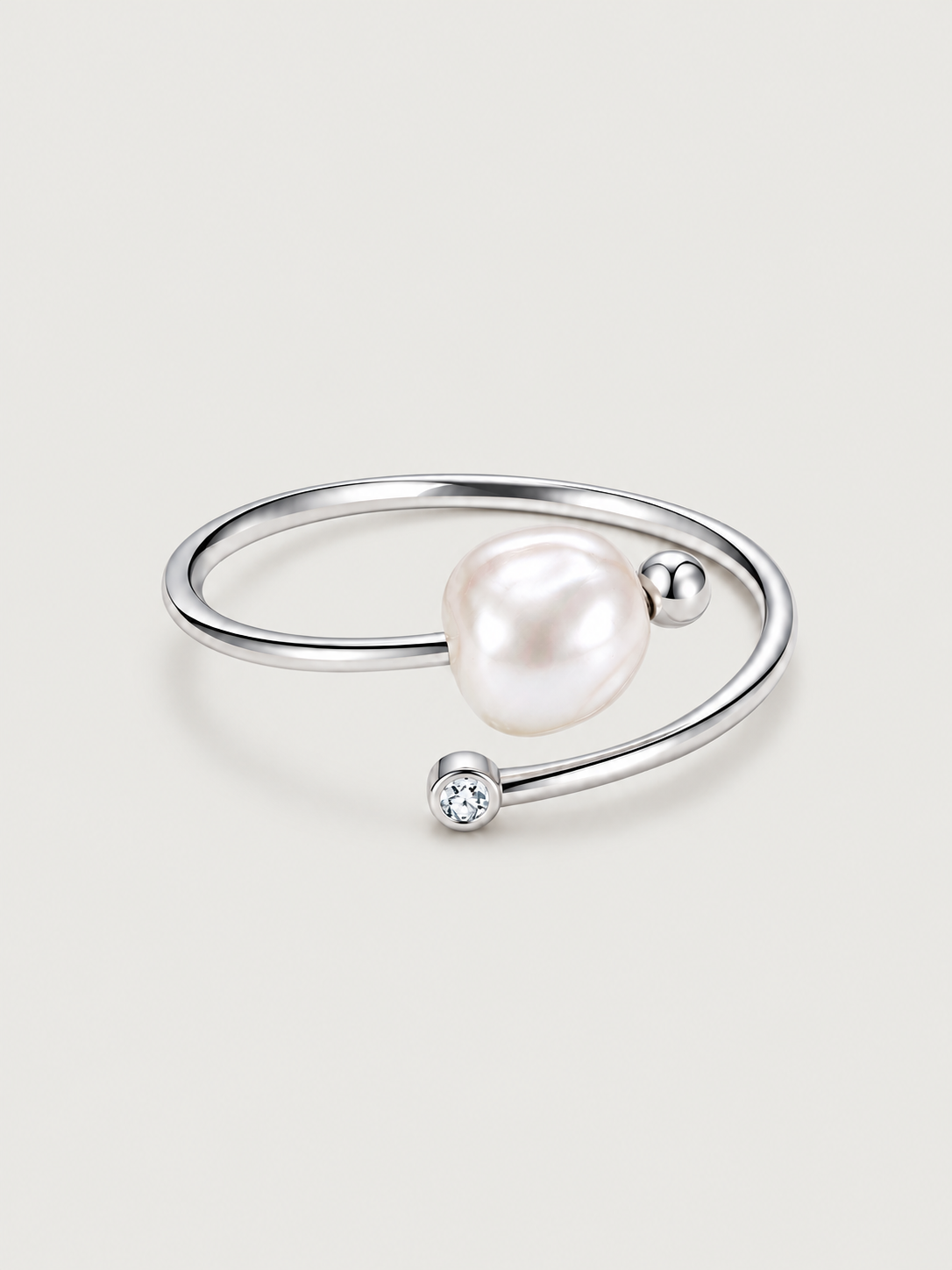 Inel din Argint cu Perlă de Cultură Pearl Orbit