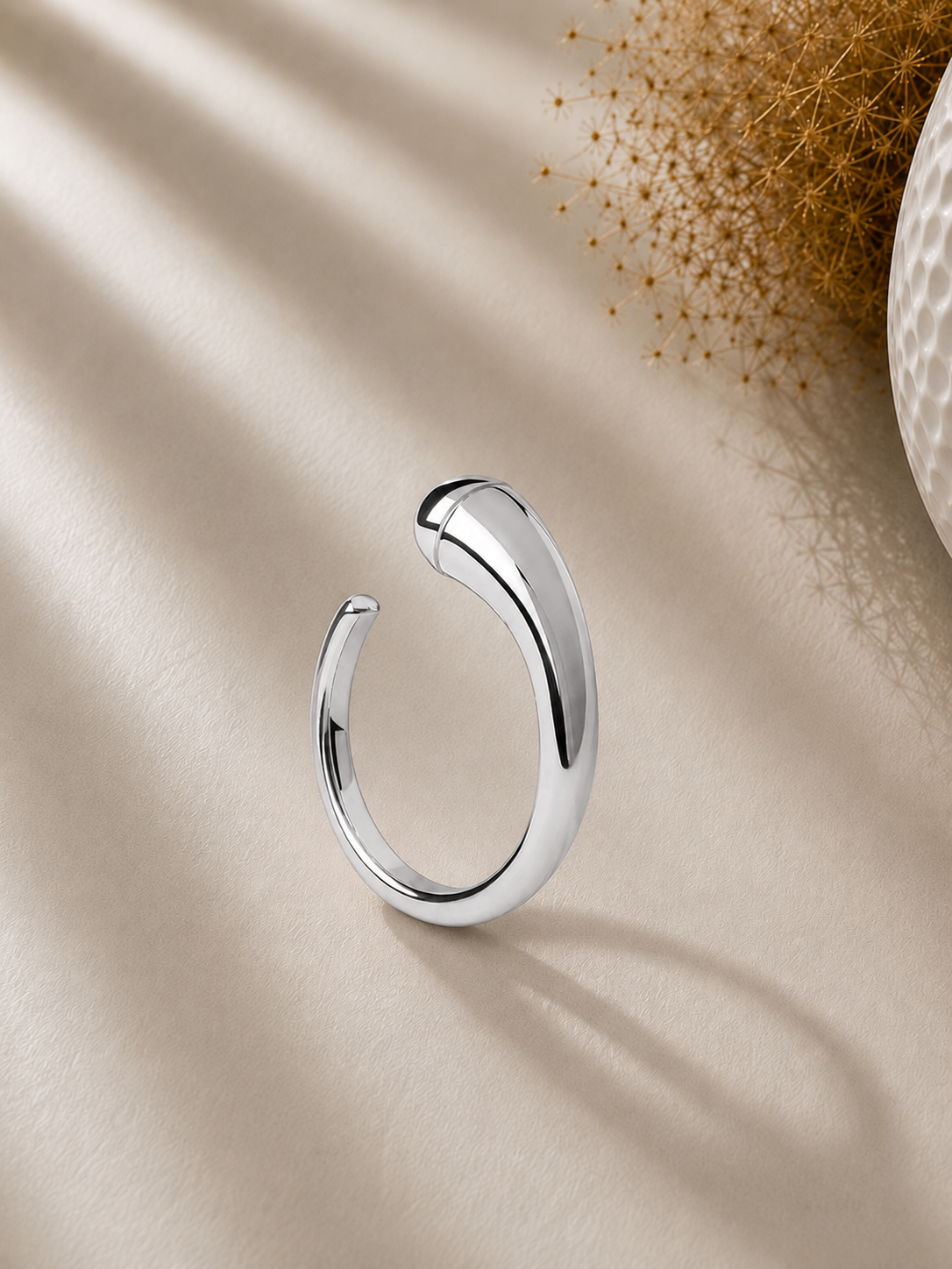 Inel reglabil din argint design modern fluid lifestyle