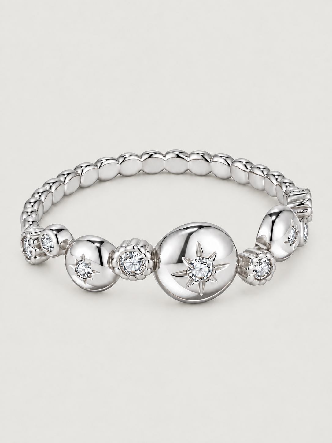 Inel din Argint cu Zirconii 5A Celestial Orbit Argintiu