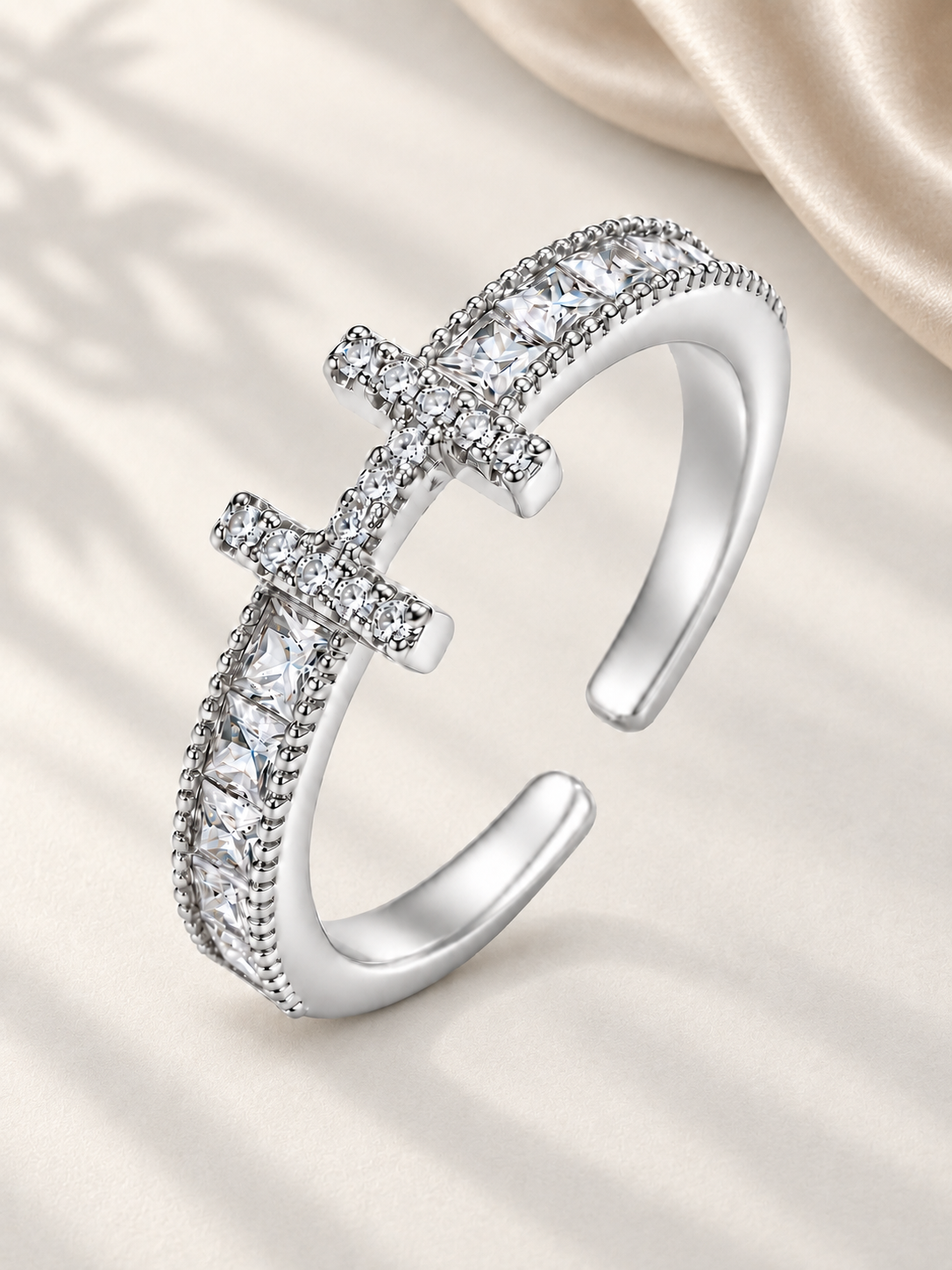 Argintiu Crystal Link cu Zirconii 5A