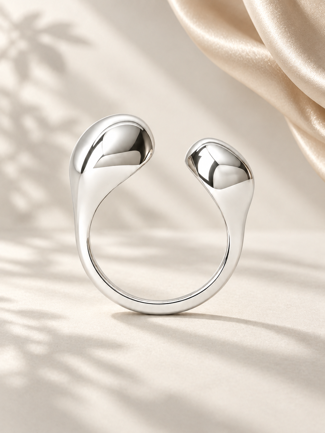 Inel Argintiu Fluid Embrace Modern