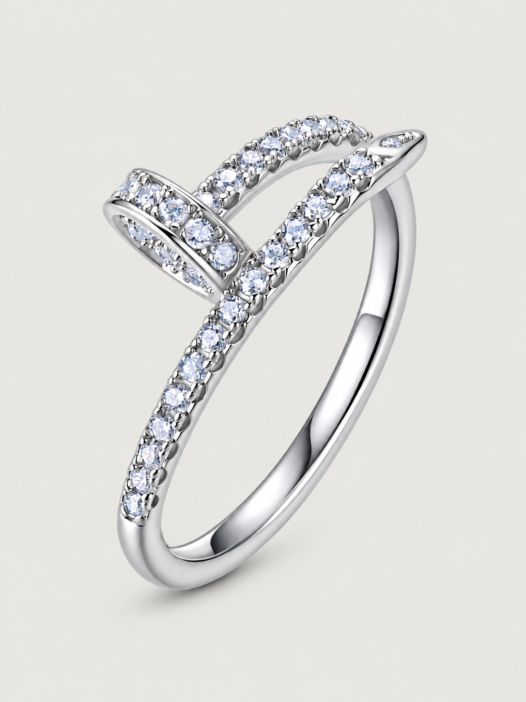 Inel din Argint Moissanite Silver Luminous Nail