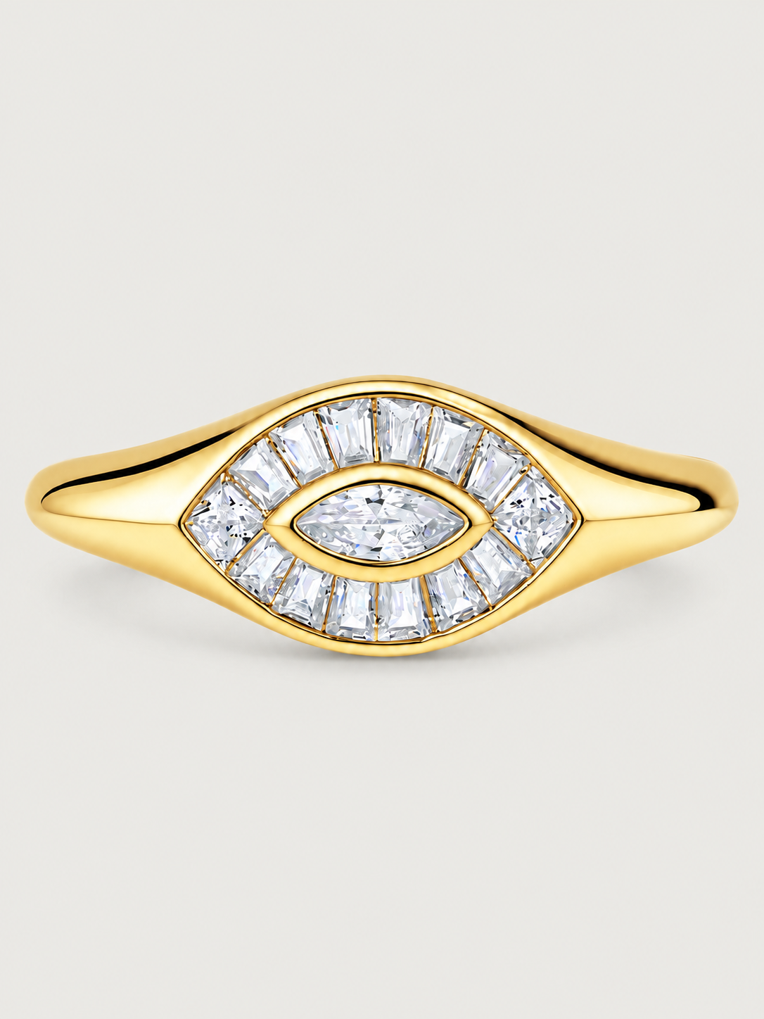 Inel din Argint cu Zirconii Gold Celestial Eye