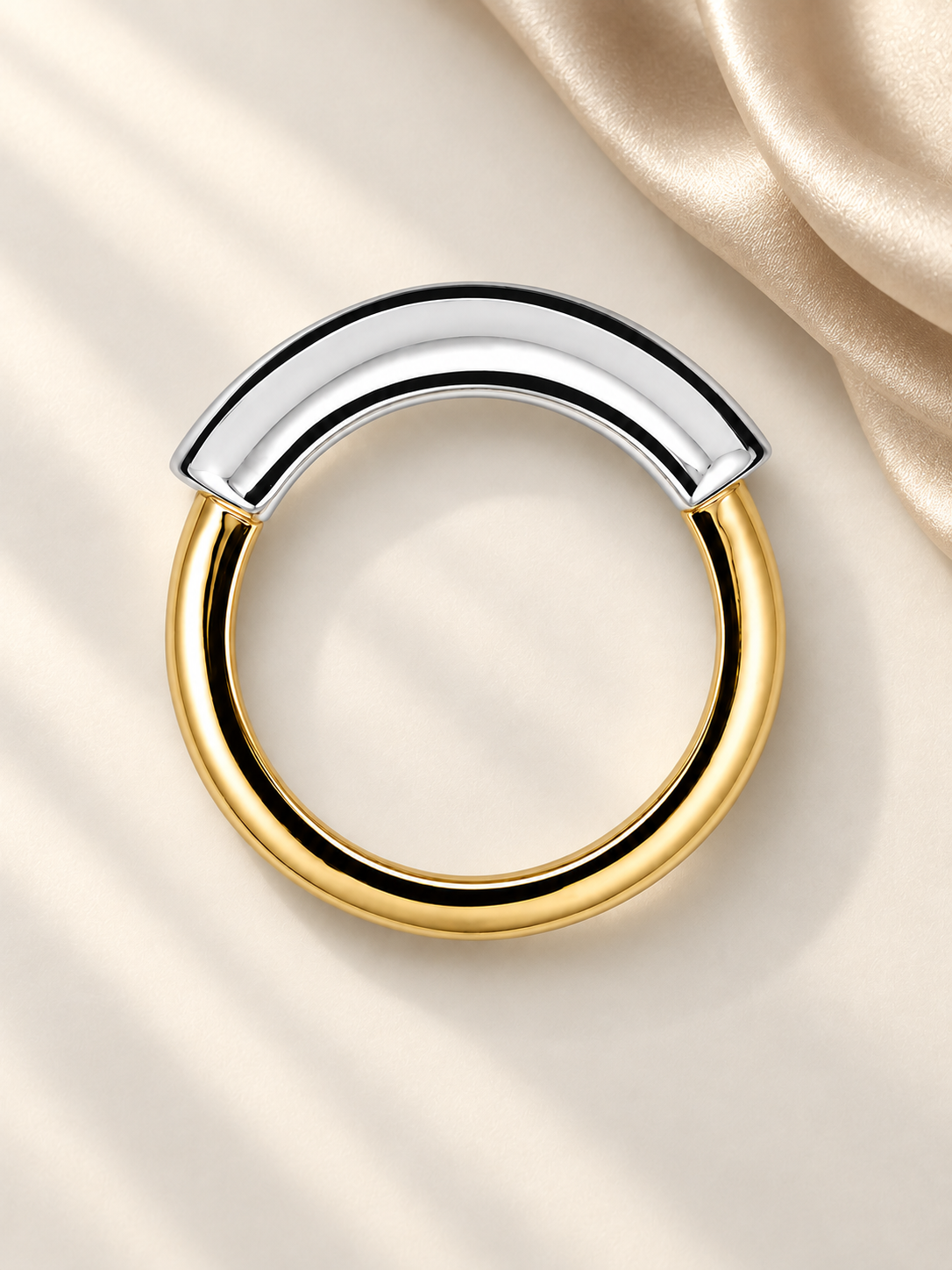 Inel Fluid din Argint Dual Embrace
