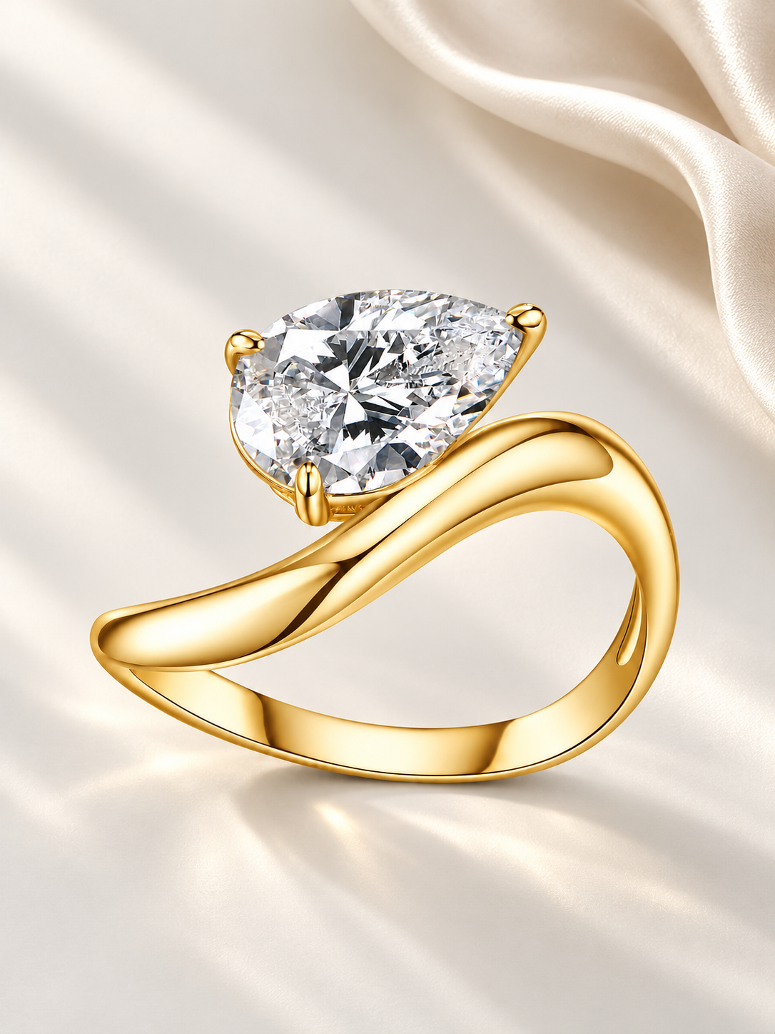 Inel Gold Élan cu Moissanite 6A