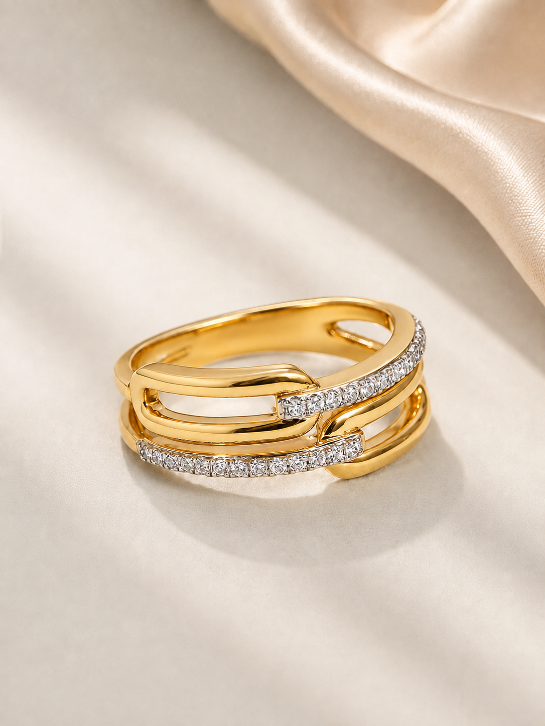 Inel Intertwined Lines cu Zirconii 5A