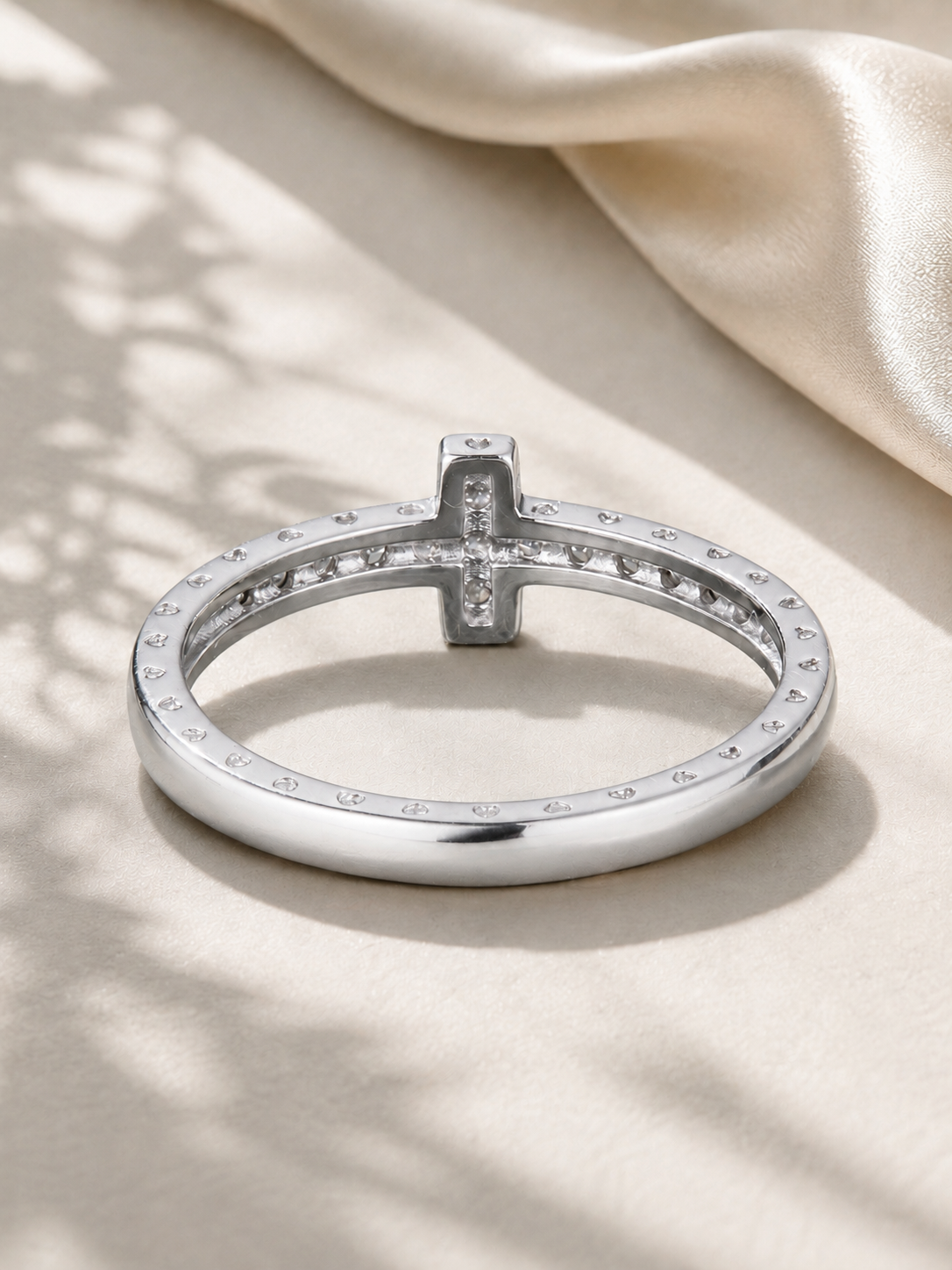 Inel Moissanite Sacred Light Aur Alb