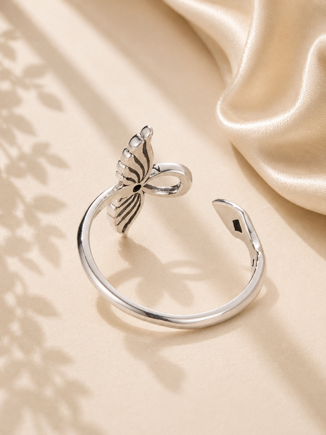 Inel open ring din argint cu zirconie premium