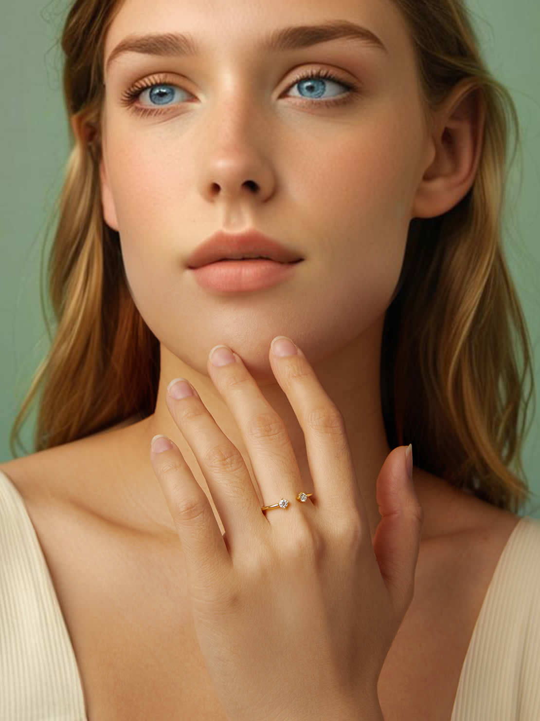 Inel reglabil elegant din argint