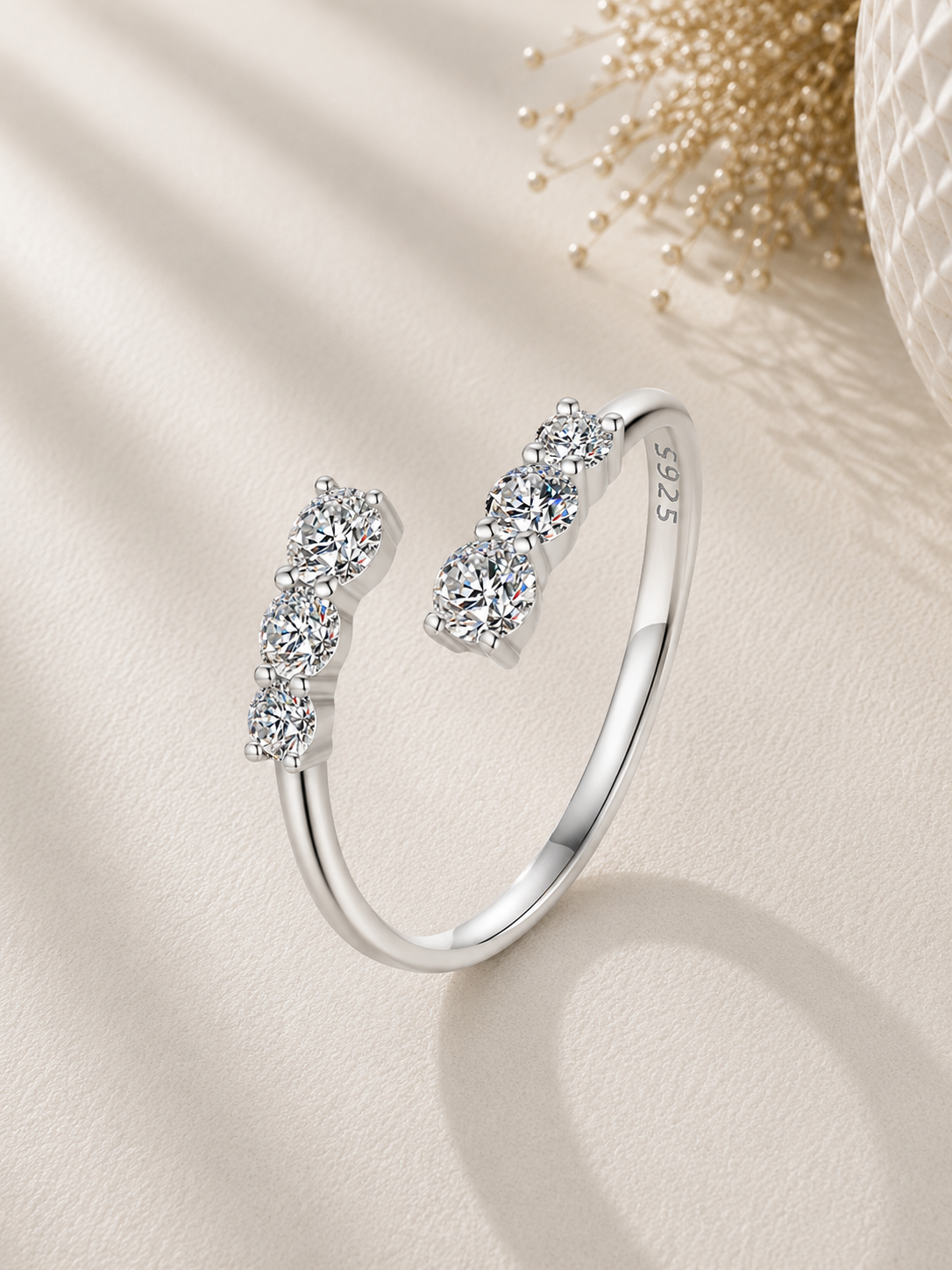 Inel dama stralucitor cu moissanite