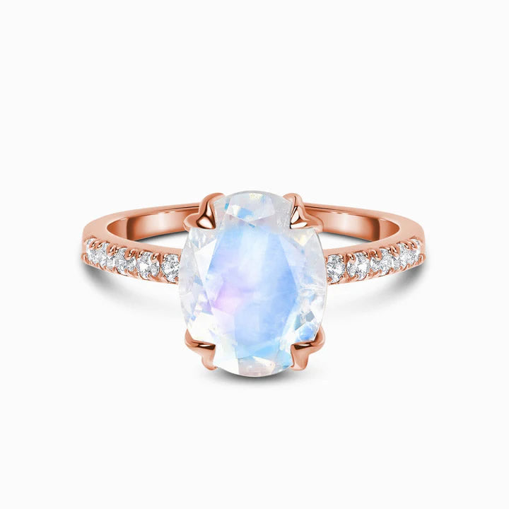 Inel din Argint Moonstone Valeria Rose Gold