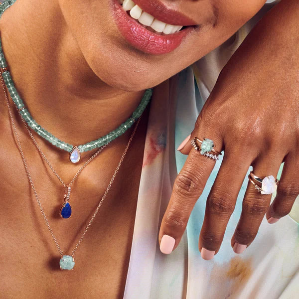 Inel din Argint White Topaz Camila Rose Gold