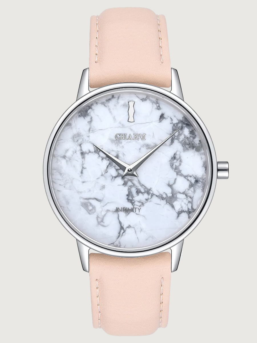 Set Cadou : Ceas Infinity Marble Freya Nude Rose + Curea din otel inoxidabil Rose Gold