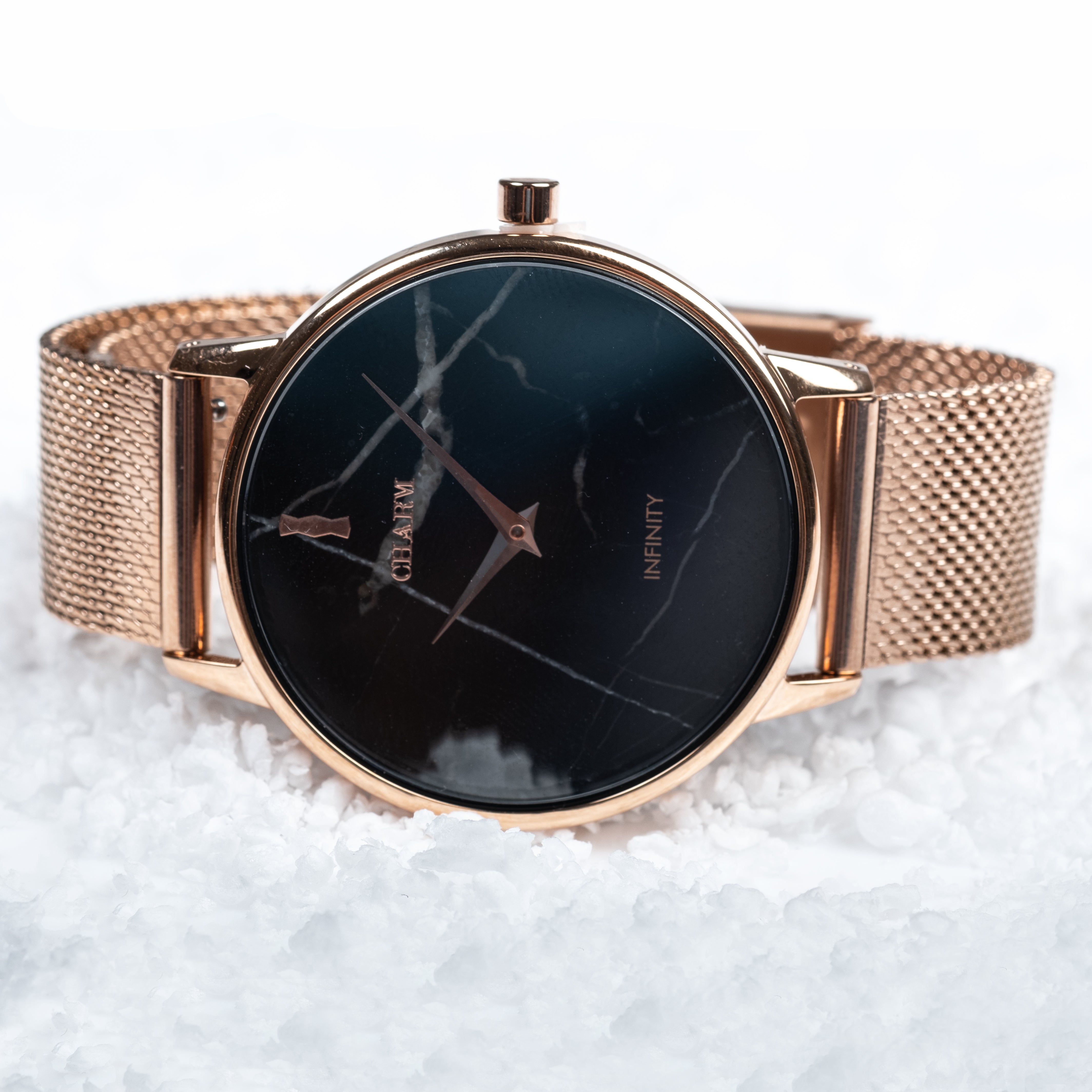 Set Cadou : Ceas Avenue Victoriei Rose Gold + Curea de piele Neagra