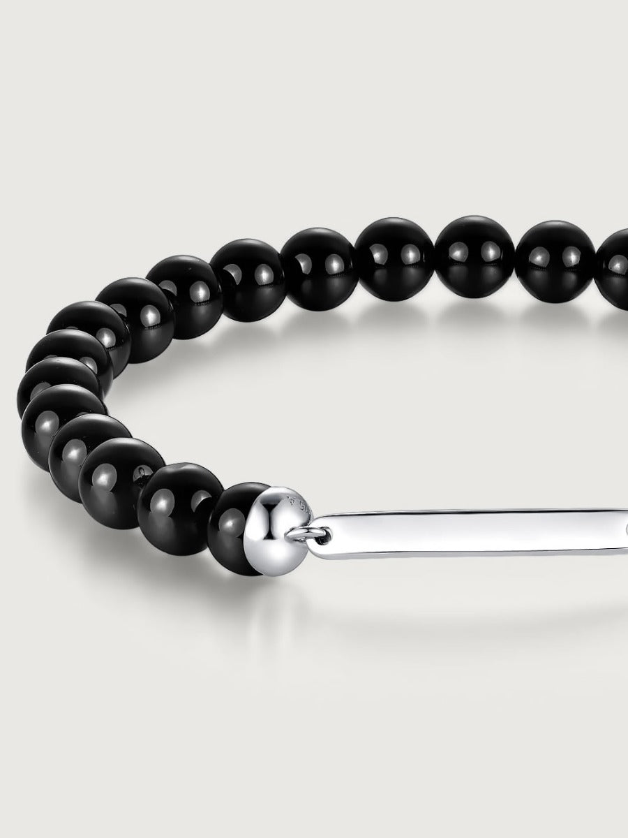 Bratara din Argint Men Black Onyx Midnight Identity