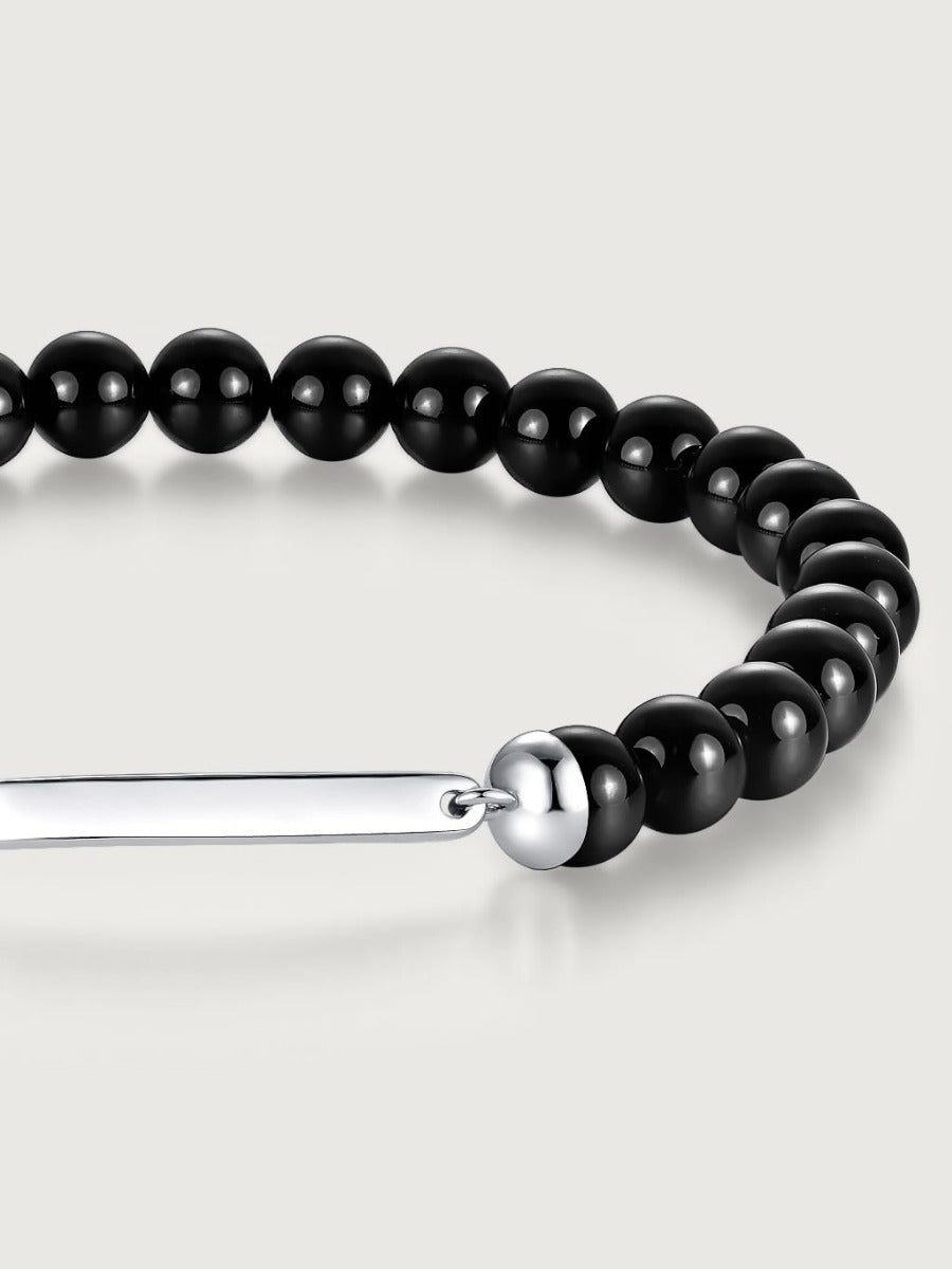 Bratara din Argint Men Black Onyx Midnight Identity