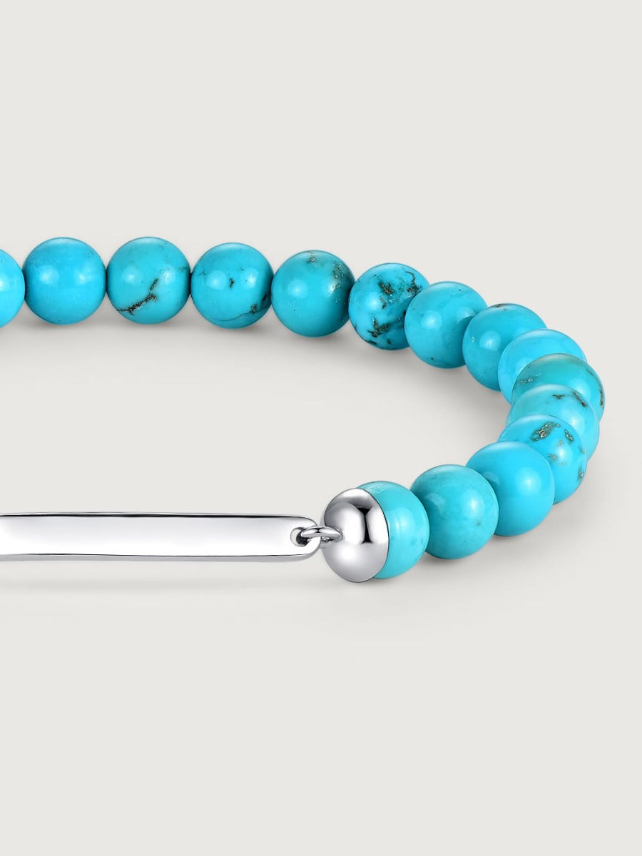 Bratara din Argint Men Turquoise Ocean Mark