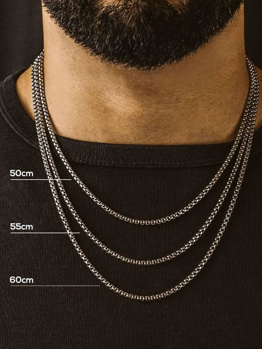 Lantisor din Argint Men Core Chain Round Box