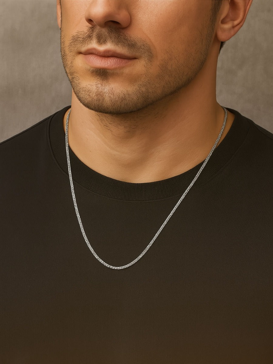 Lantisor din Argint Men Core Chain Round Box