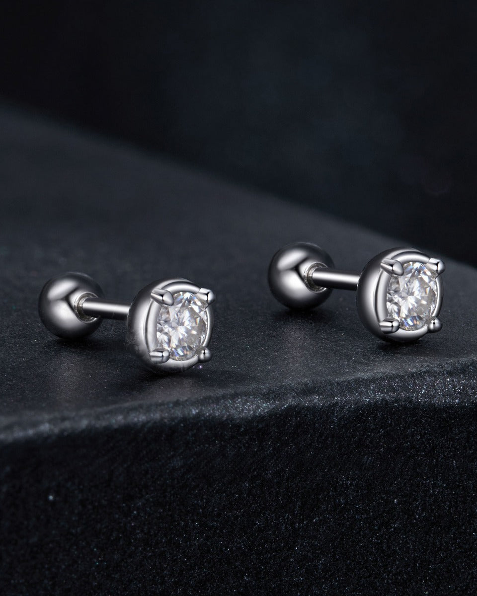 Cercei din Argint Moissanite Five Star Radiance