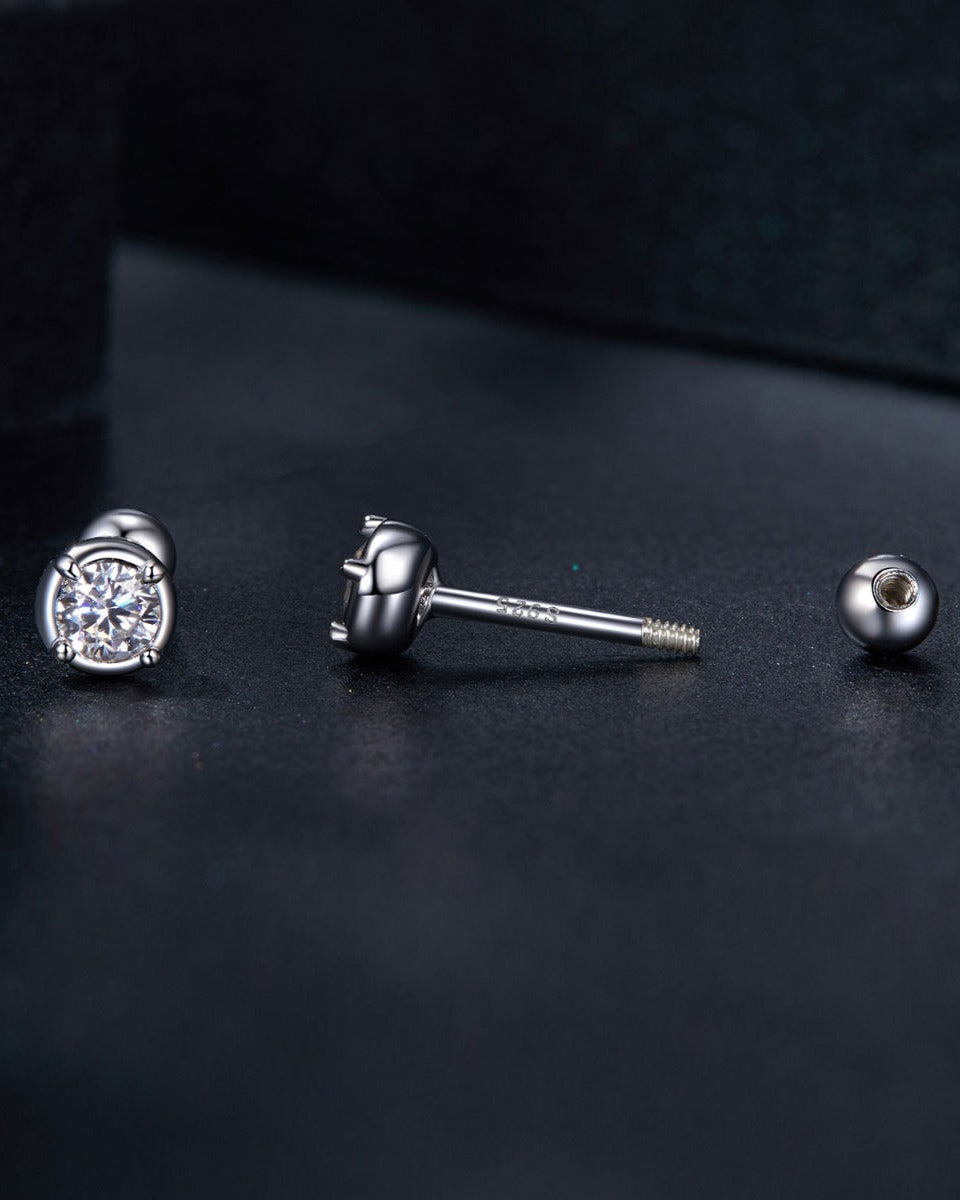 Cercei din Argint Moissanite Five Star Radiance