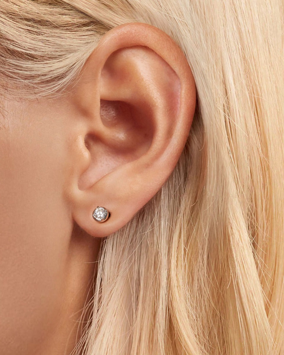 Cercei din Argint Moissanite Five Star Radiance