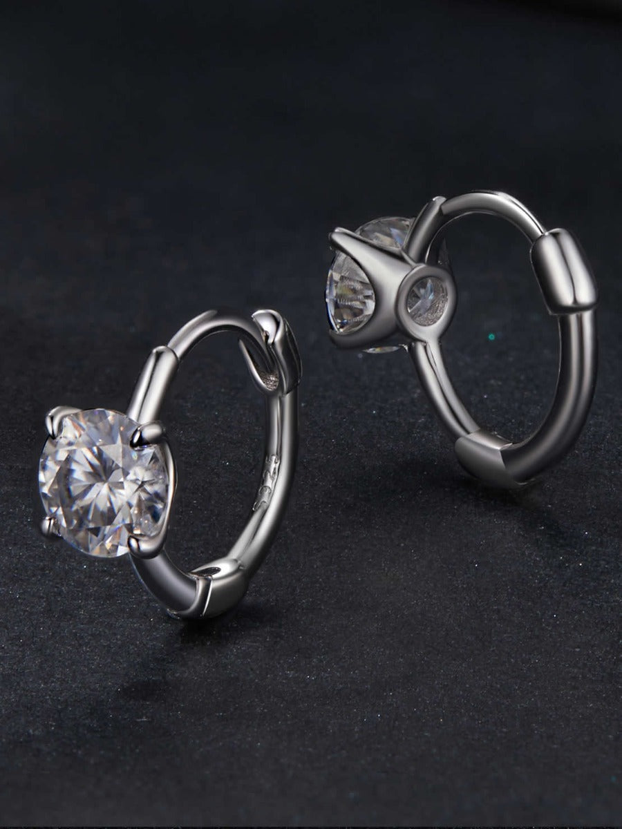 Cercei din Argint Moissanite Timeless Sparkle