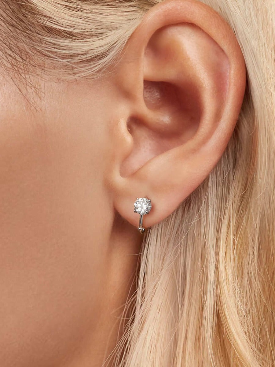 Cercei din Argint Moissanite Timeless Sparkle