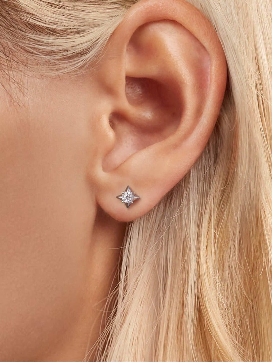 Cercei din Argint Moissanite Celestial