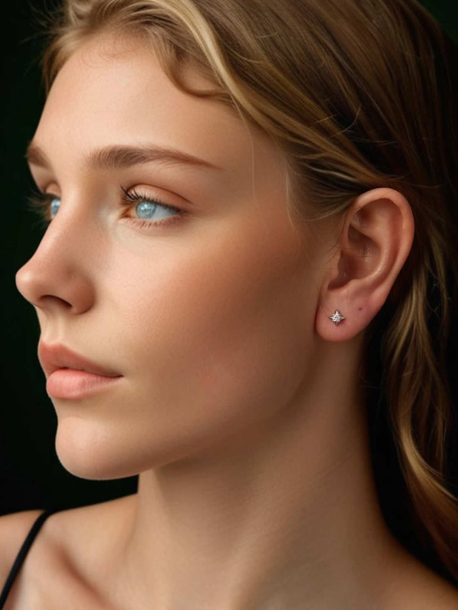 Cercei din Argint Moissanite Celestial