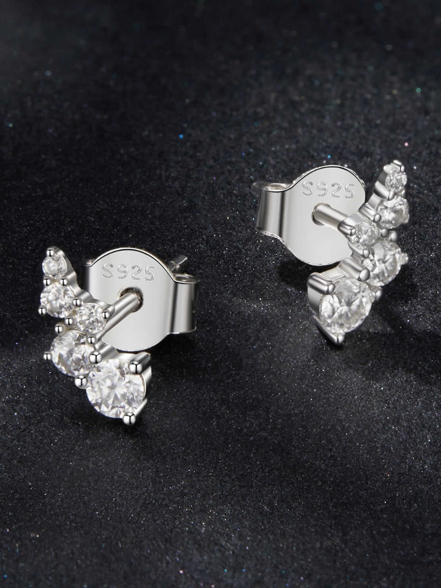 Cercei din Argint Moissanite Celestial Climber