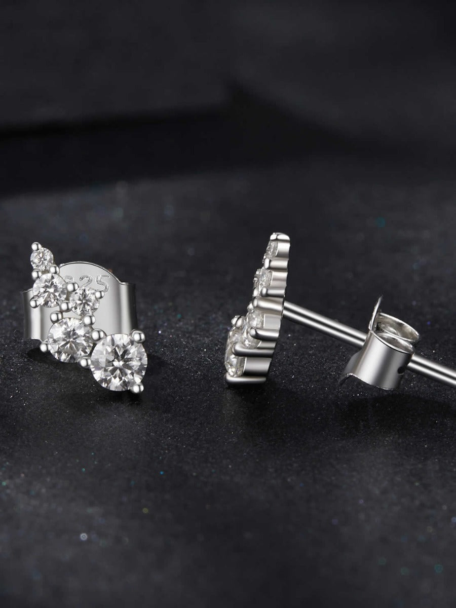 Cercei din Argint Moissanite Celestial Climber