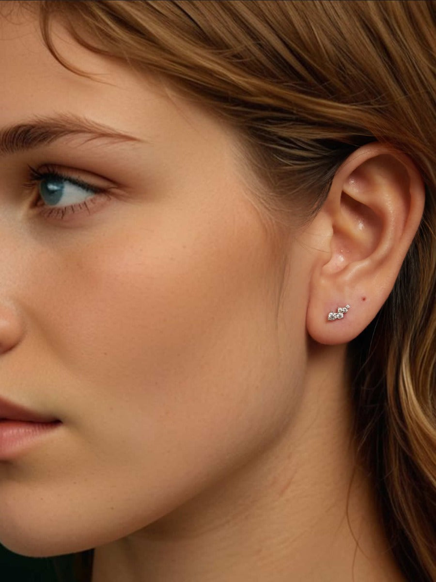 Cercei din Argint Moissanite Celestial Climber