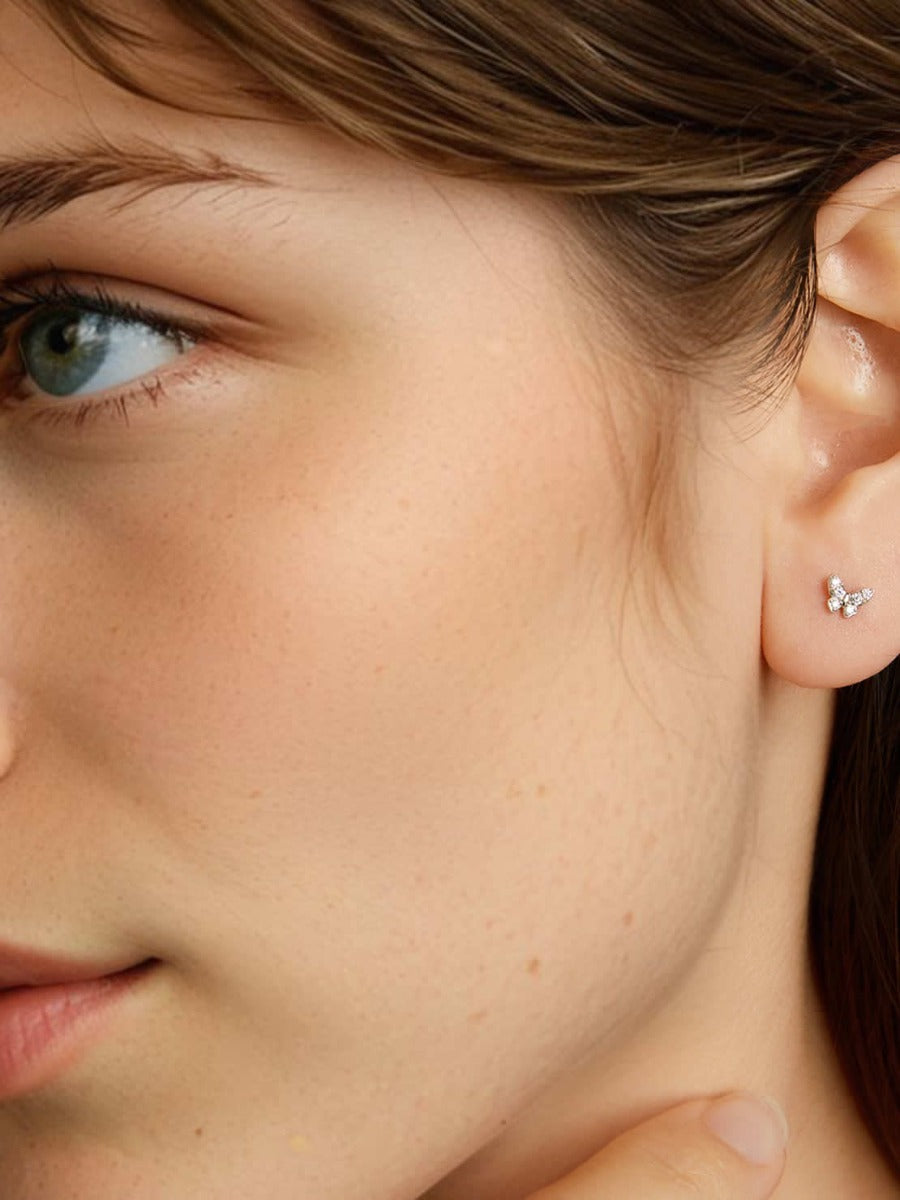 Cercei din Argint Moissanite Whispering Wings