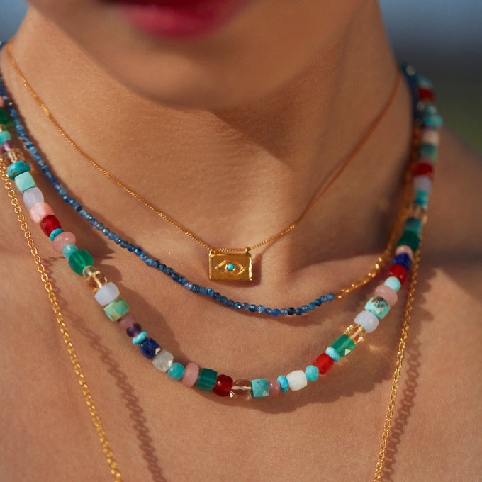 Pandantiv cu Lantisor din Argint Kyanite Albastru Harmony