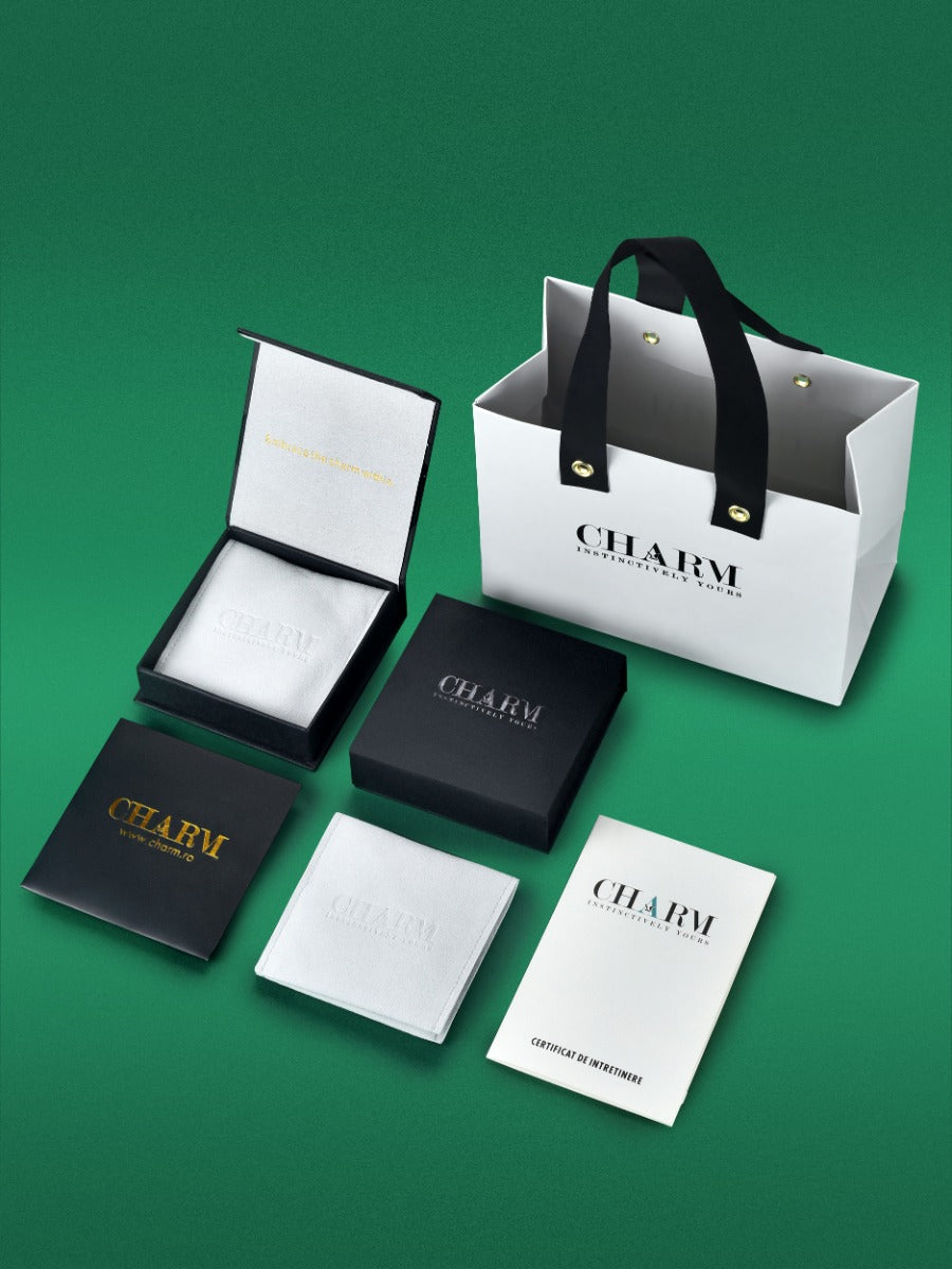 Colier din Argint Men Black Onyx Night Compass