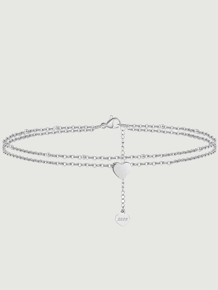 Bratara din Argint Glezna Double Heartbeat