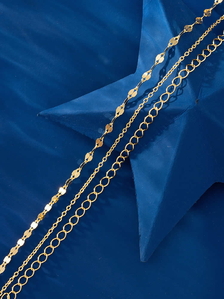 Bratara din Argint Glezna Gold Chain Rhythm