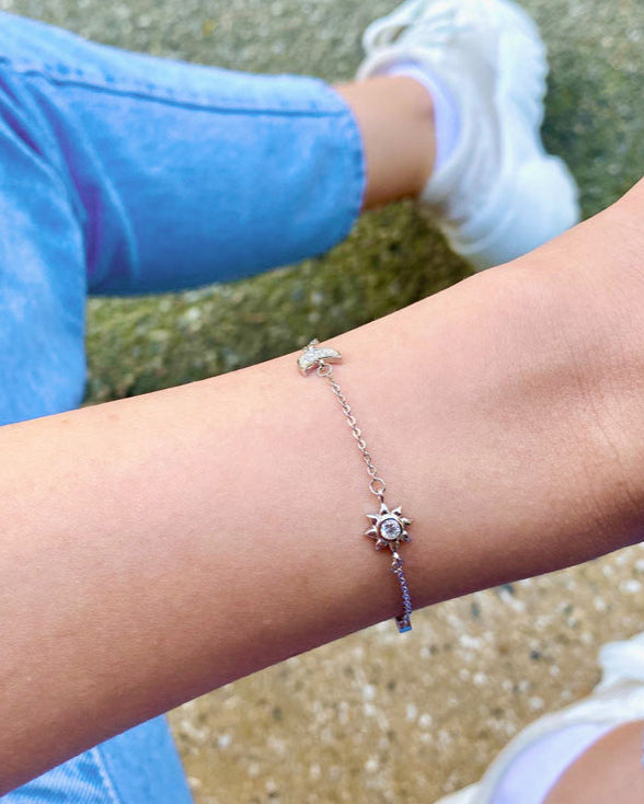 Bratara din Argint Moon Sun Stars