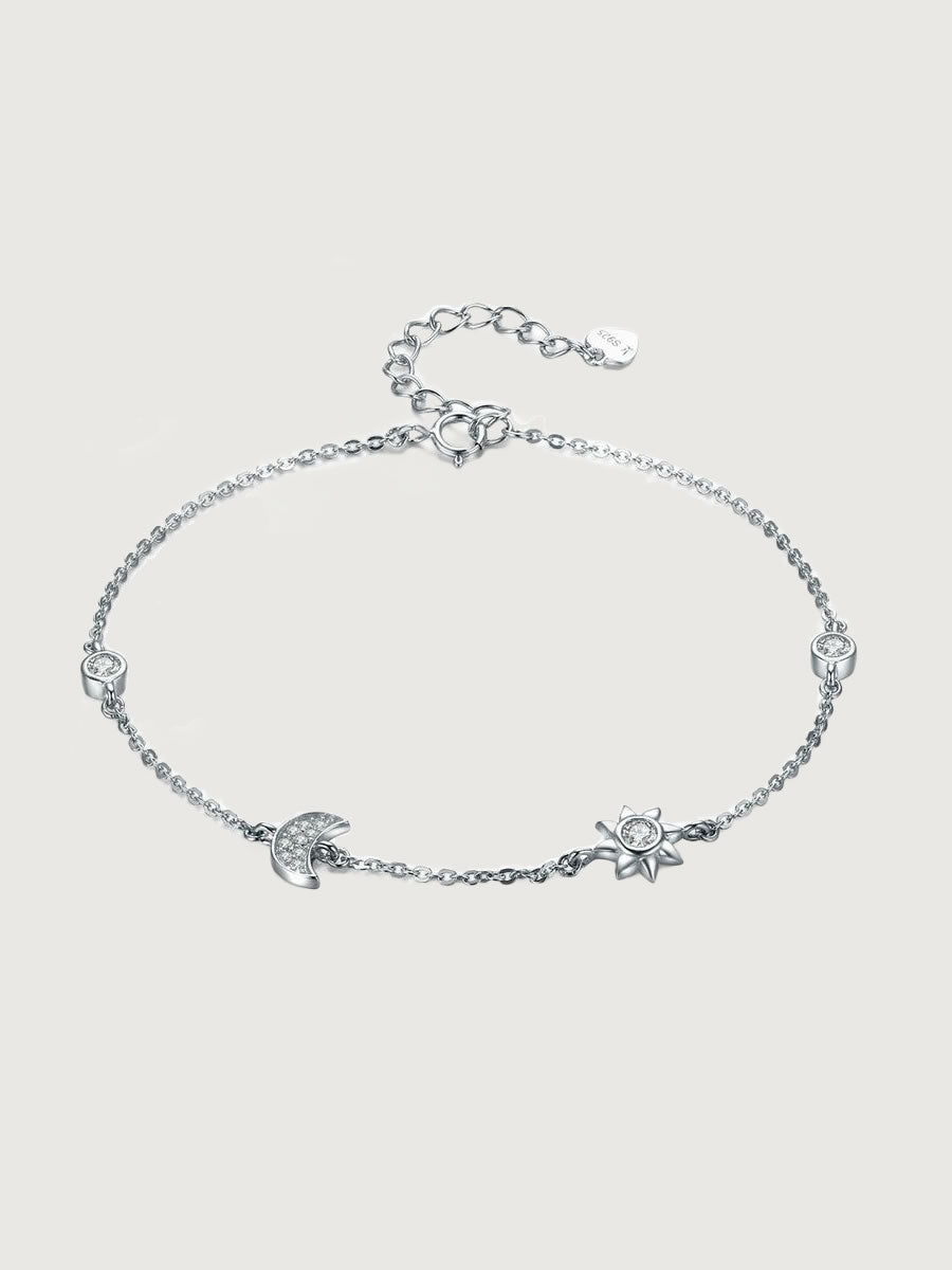Bratara din Argint Moon Sun Stars